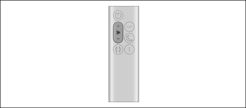 Nhấn vào nút tốc độ luồng gió trên Dyson Purifier Cool Gen1