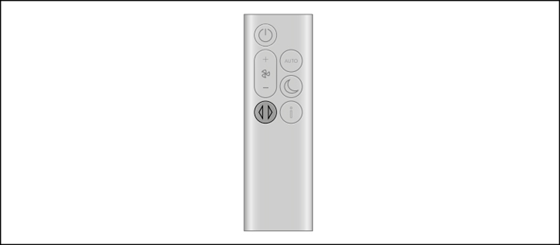 Nhấn vào nút Dao động trên Máy lọc không khí Dyson Purifier Cool Gen1