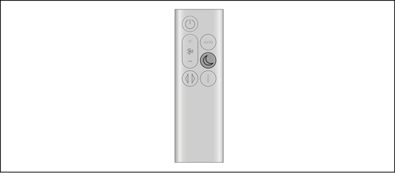 Nhấn vào nút Chế độ ban đêm và hẹn giờ ngủ trên Dyson Purifier Cool Gen1