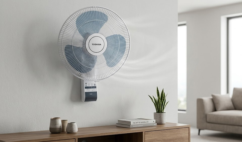 Các sản phẩm quạt treo tường mini thường có 3 hoặc 5 cánh quạt