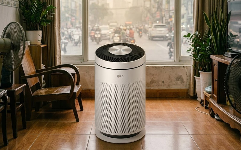 Dùng máy lọc không khí ở khu vực ô nhiễm, nhiều khói bụi 