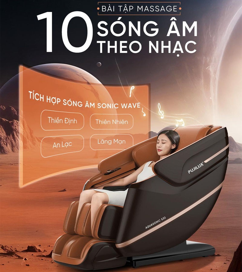 Dễ dàng cá nhân hóa với Ghế Massage FujiLux AquaSonic S33