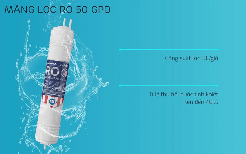 Màng RO 50 GPD là tiêu chuẩn truyền thống trong ngành lọc nước