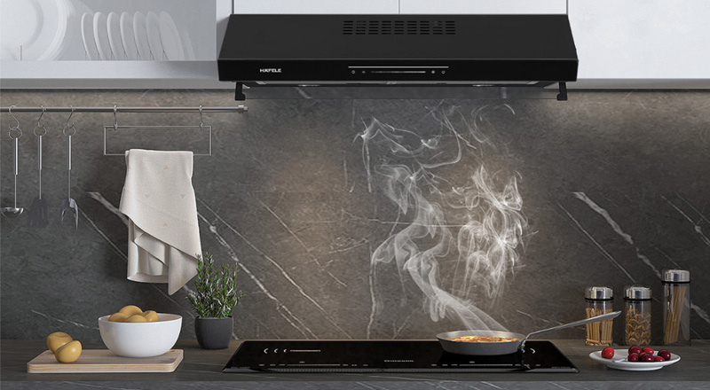 Hafele trang bị cho máy hút mùi công suất hút lớn