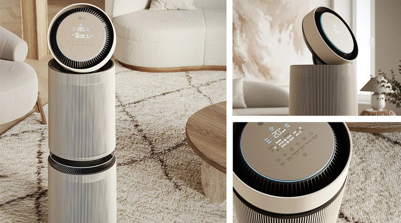 Máy Lọc Không Khí LG 360 Độ Alpha 2 Tầng AS10GDBY0 có thiết kế độc đáo