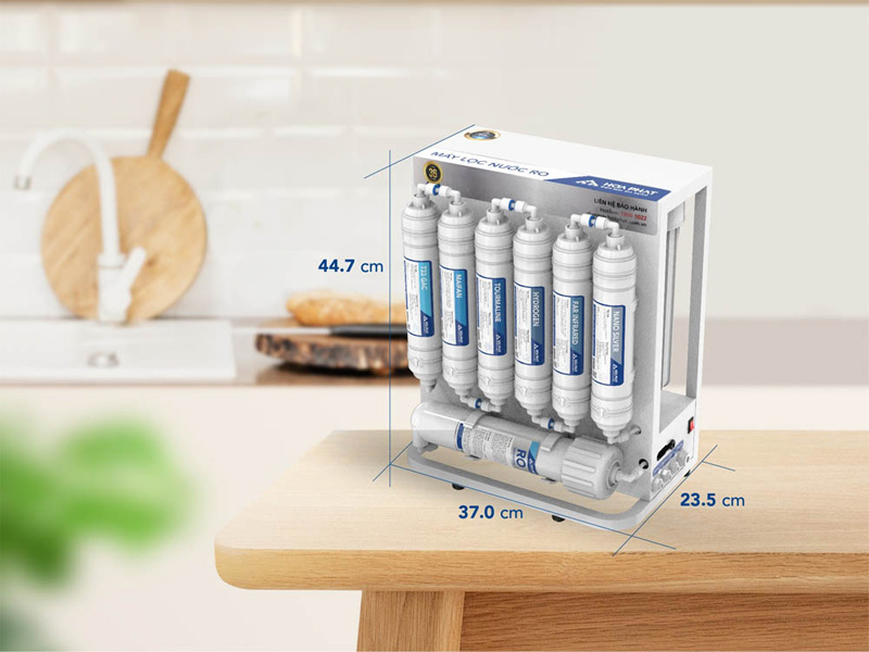 Máy lọc nước để gầm Hòa Phát có thiết kế nhỏ gọn