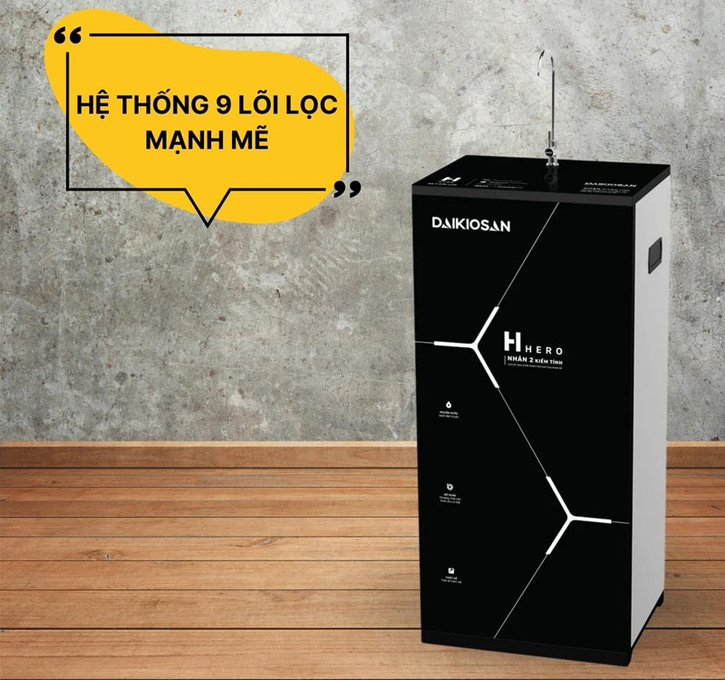 Không thể bỏ qua Máy Lọc Nước RO 9 Lõi Daikiosan DN107 - Lõi RO Mỹ