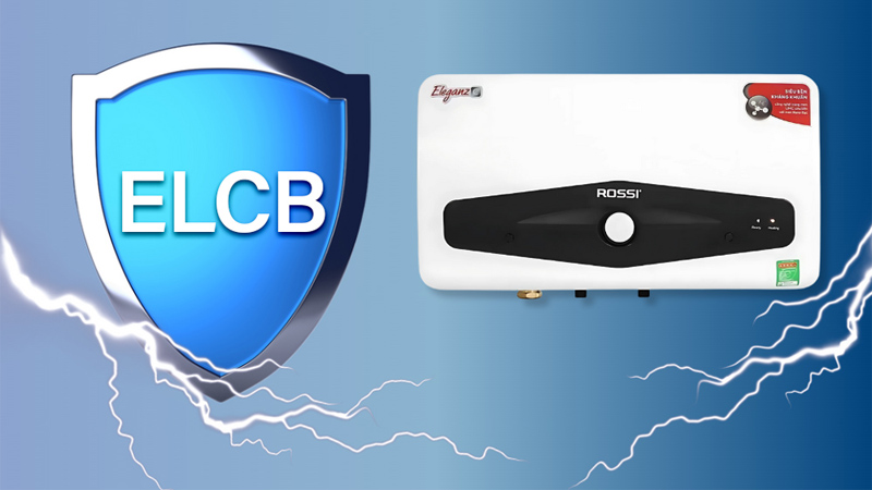 Máy nước nóng Ferroli và Rossi được trang bị cầu dao chống giật