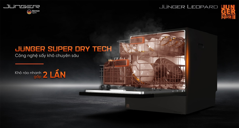 Công nghệ sấy nóng Junger Super Dry Tech trên Junger DWJ-136-VG