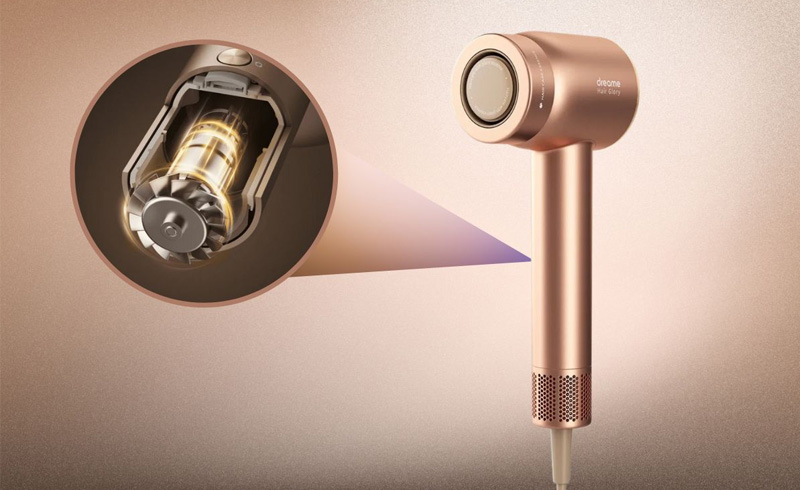 Máy sấy tóc Dreame tích hợp công nghệ ion âm lên đến 300 triệu/cm³