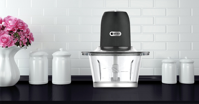 Máy xay thịt Elmich EL0806 trang bị cối thủy tinh bền chắc