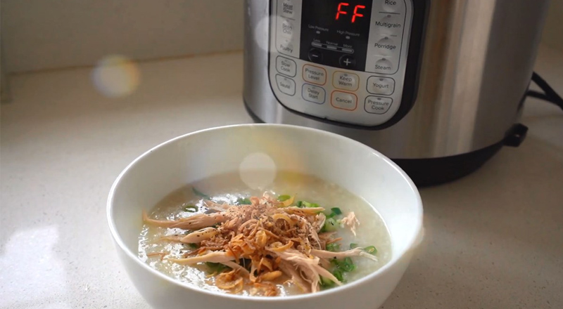 Nấu cháo bằng nồi áp suất mang lại nhiều lợi ích thiết thực