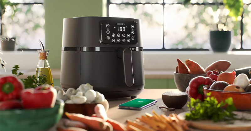 Nồi Chiên Không Dầu Philips HD9285/90 có kích thước gọn gàng 
