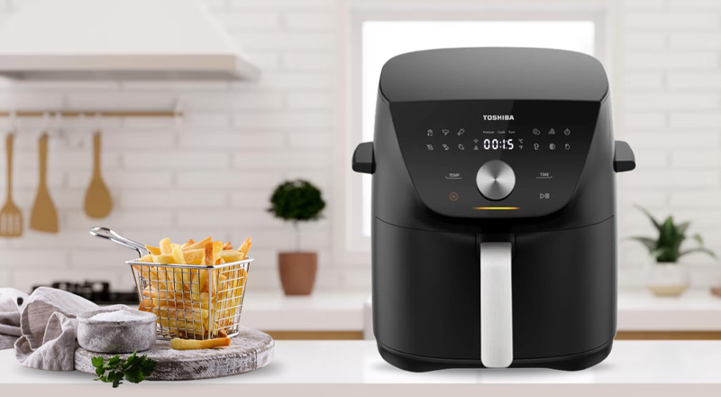 Nồi Chiên Không Dầu Toshiba AF-74CS1SRVN(H) có thiết kế hiện đại 