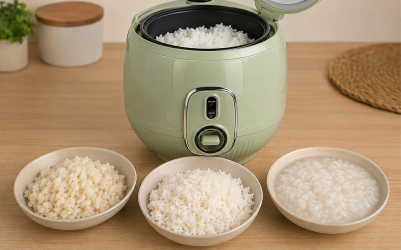 Nồi cơm điện nấu cơm sống, khô, nhão do mâm nhiệt hoạt động không ổn định