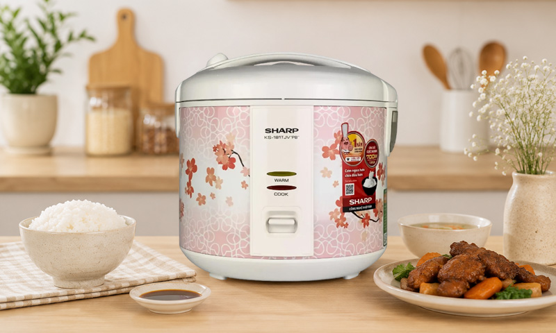 Nồi Cơm Điện Sharp KS-181TJV "PB" 1.8 Lít