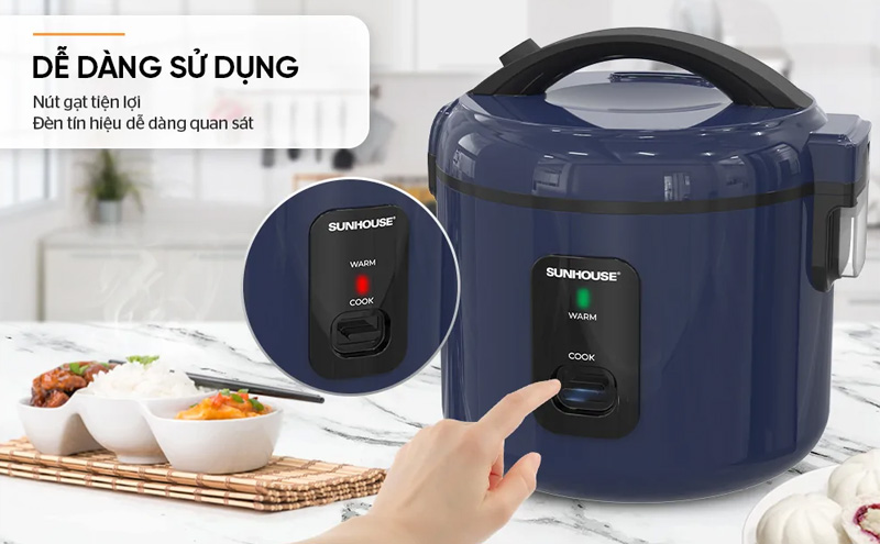 Nồi Cơm Điện Sunhouse SHD8213 1.2 Lít