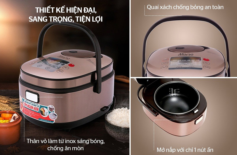 Nồi Cơm Điện Sunhouse SHD8915 sở hữu dung tích 1.5 lít