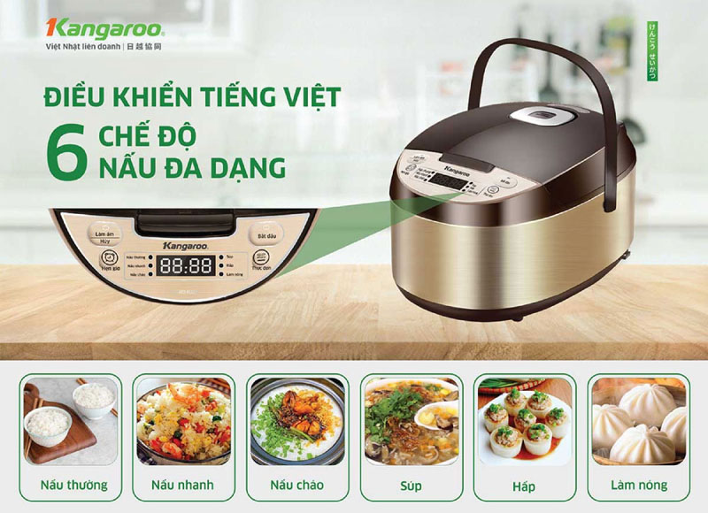 Nồi Cơm Điện Tử Kangaroo KG15RCE2 1.5 Lít
