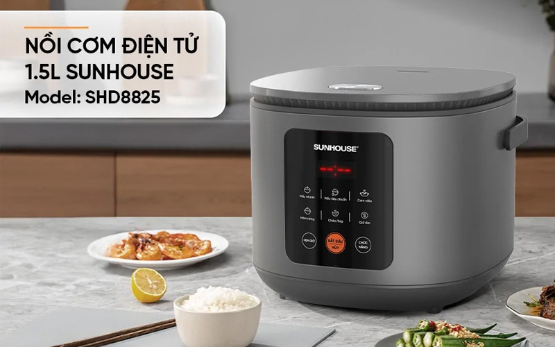 Nồi Cơm Điện Tử Sunhouse SHD8825 1.5 Lít