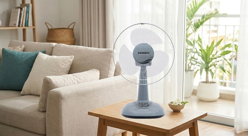 Quạt Bàn Senko B1213 sở hữu thiết kế nhỏ gọn