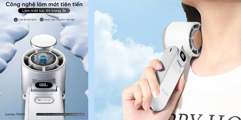 Quạt Cầm Tay Mini Lumias F3600 có tính linh hoạt cao