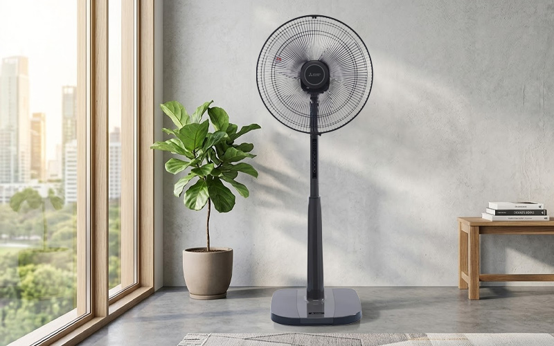 Quạt đứng Mitsubishi LV16S-RA CY-GY-Xám Đậm có phong cách hiện đại