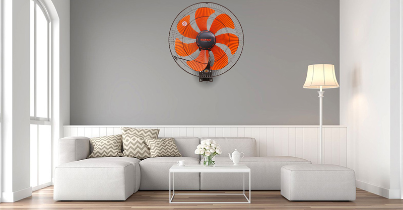 Quạt treo Senko TC1622 - Đen Cam được làm từ chất liệu nhựa 