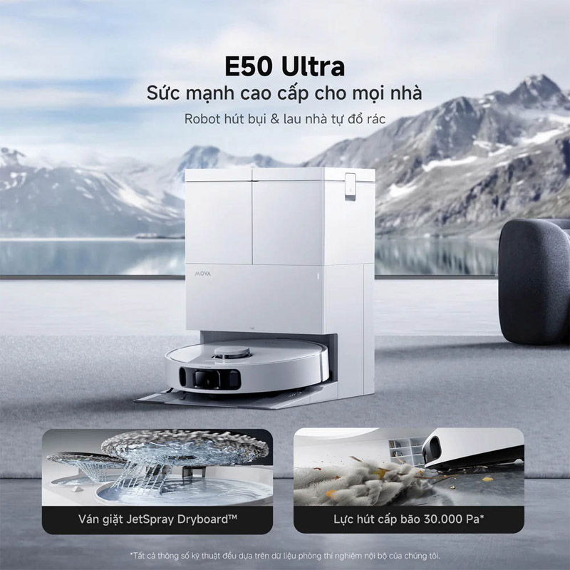 Robot Hút Bụi Lau Nhà Mova E50 Ultra là lựa chọn sáng giá
