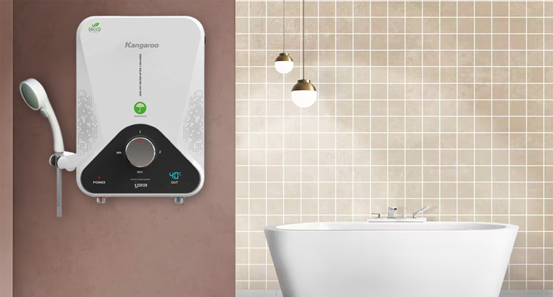 Máy nước nóng năng lượng điện làm nóng nước bằng thanh đốt