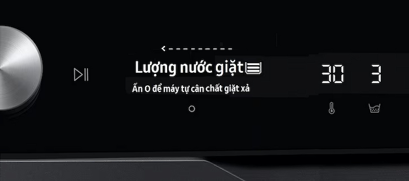 Cách điều chỉnh lượng nước giặt tự động trên máy giặt Samsung AI