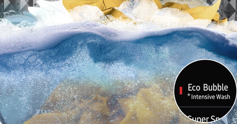 Chế độ Intensive Wash loại bỏ vết trà, rượu, mỹ phẩm hiệu quả