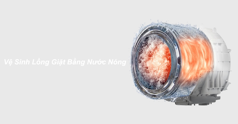 Chương trình vệ sinh lồng giặt giúp quần áo sạch và thơm mát