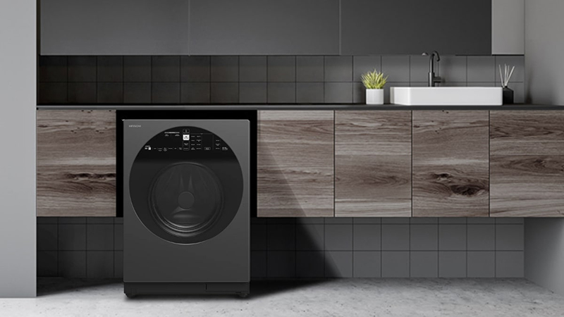 Máy giặt Hitachi với kiểu dáng tinh tế, chất liệu cao cấp chống gỉ sét