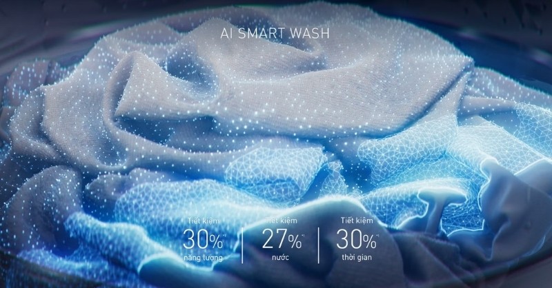 Máy giặt Panasonic cảm biến thông minh AI Smart Wash