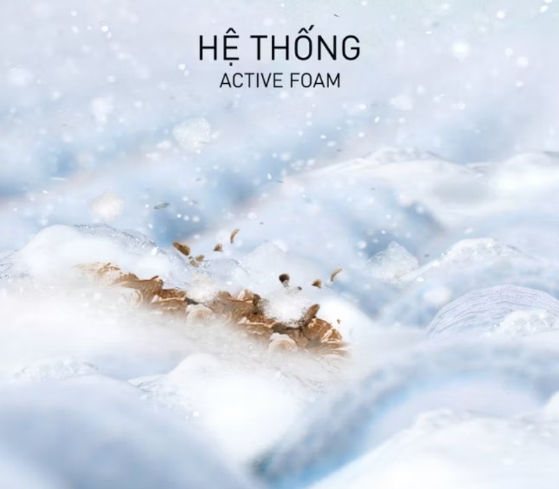 Máy giặt Panasonic có hệ thống Active Foam đánh tan nước giặt