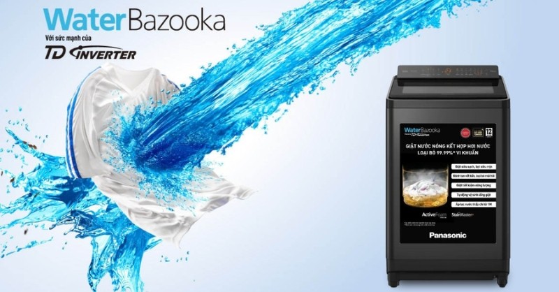 Máy giặt Panasonic xoáy nước siêu mạnh Water Bazooka