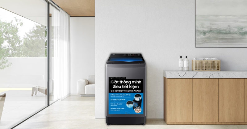 Máy Giặt Samsung WA80F13S5BSV tối giản, tinh tế