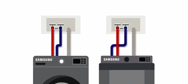 Ống thoát nước lắp đặt không đúng cách gây lỗi không vắt ở máy giặt Samsung