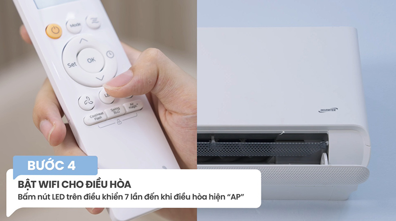 Bật wifi cho điều hòa
