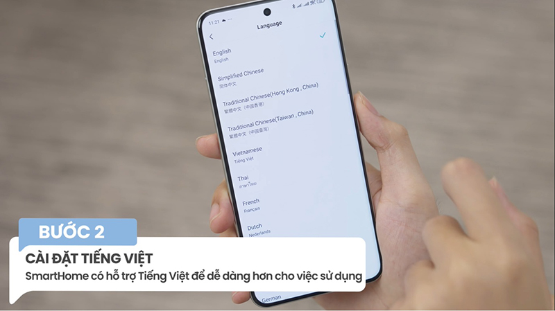 Cài đặt tiếng Việt