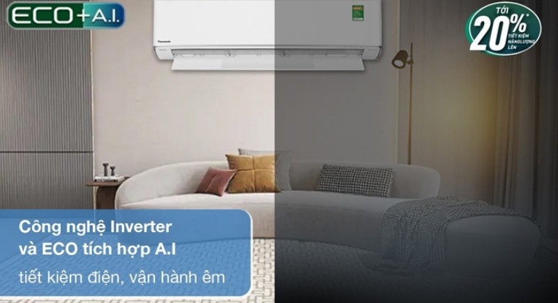Công nghệ AI.ECO kết hợp Inverter trên máy lạnh Panasonic