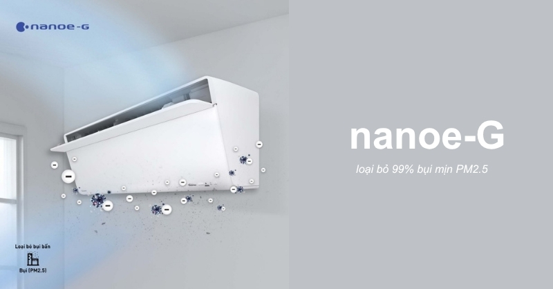 Công nghệ nanoe-G giúp loại bỏ đến 99% bụi mịn PM2.5
