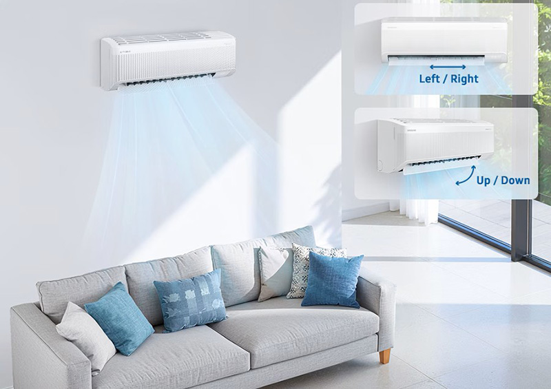 Đảo gió 4 chiều làm mát đồng đều