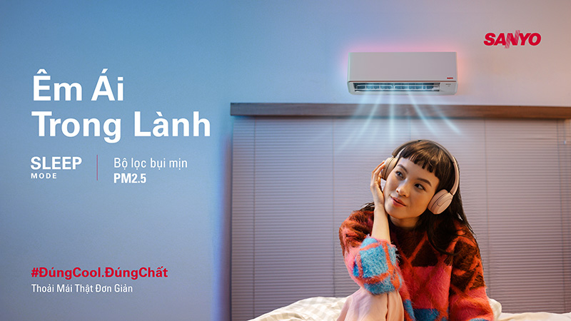 Điều hòa Sanyo lọc bụi mịn PM2.5 cho không khí trong lành