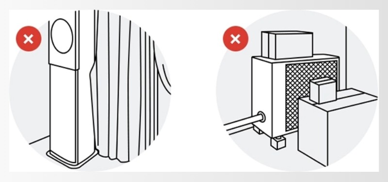 Dọn dẹp chướng ngại vật xung quanh máy lạnh giúp luồng gió lưu thông tốt hơn