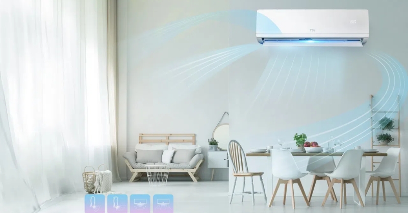 Máy lạnh TCL với cánh đảo gió 4 chiều tự động 
