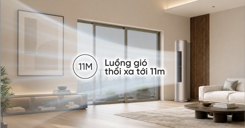 Máy lạnh tủ đứng NZ (CF1H-8) luồng gió thổi xa đến 11 mét