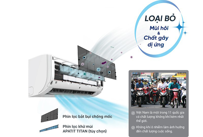 Phin lọc Apatit Titan khử mùi diệt khuẩn hiệu quả 