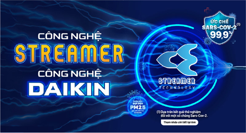 Streamer ức chế virus, nấm mốc và các tác nhân gây dị ứng trong không khí